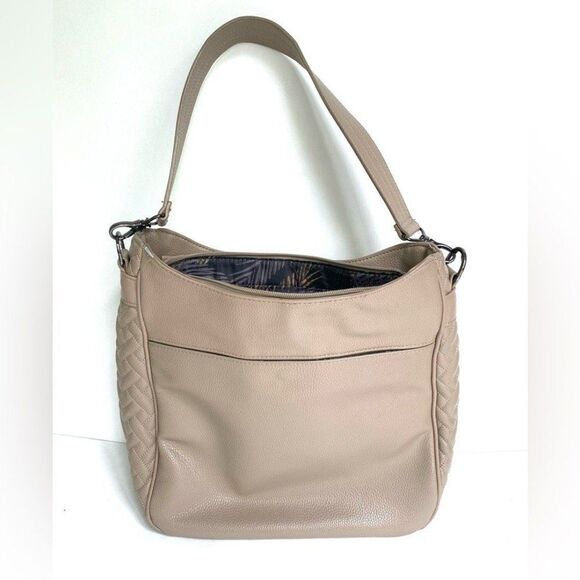 LUG Cable Car Shoulder Bag Taupe Crossbody Organizer Purse Removable Strap - Picture 2 of 10